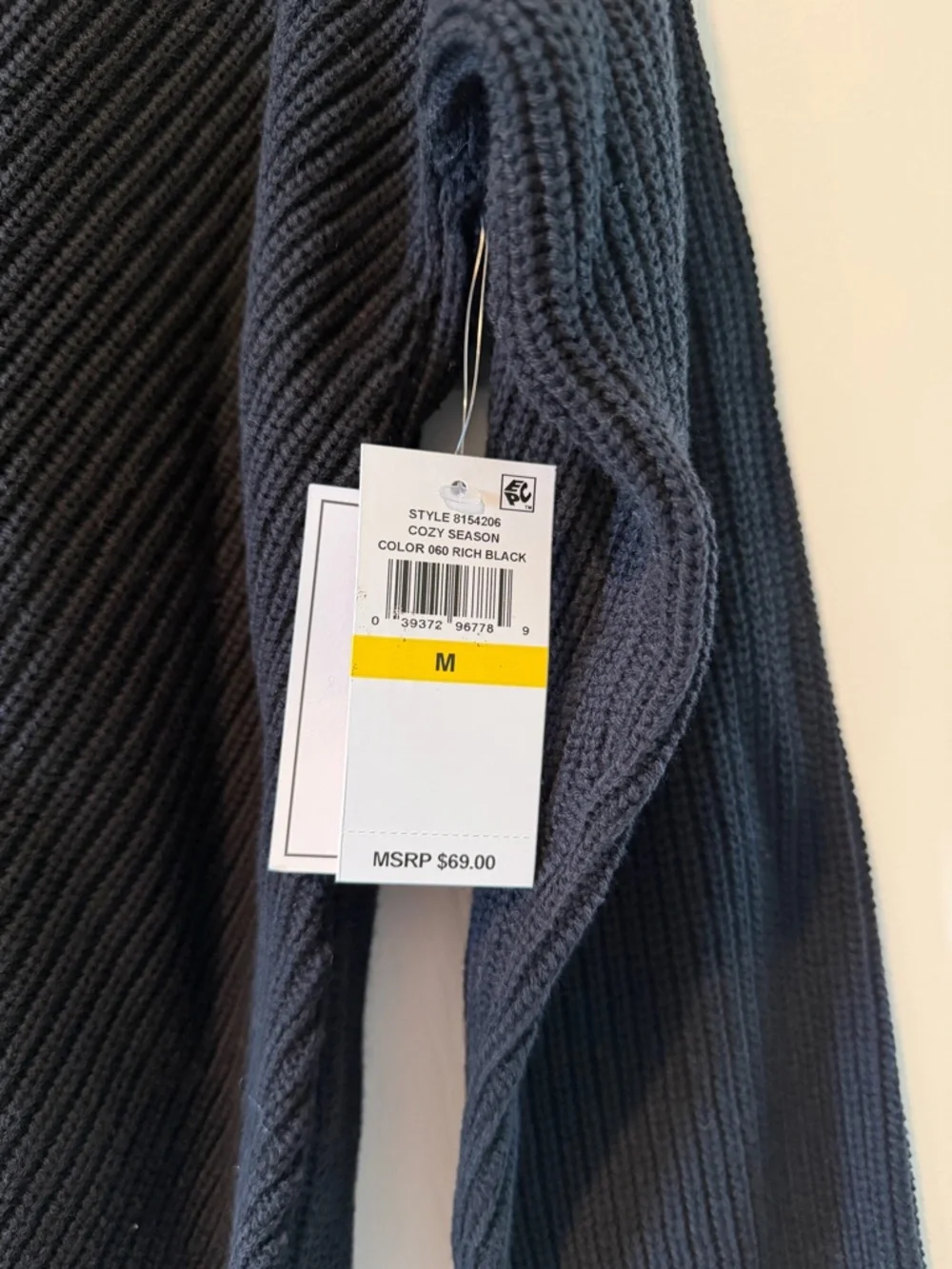 1. State Black V-Neck Ribbed Sweater - Picture 4 of 4